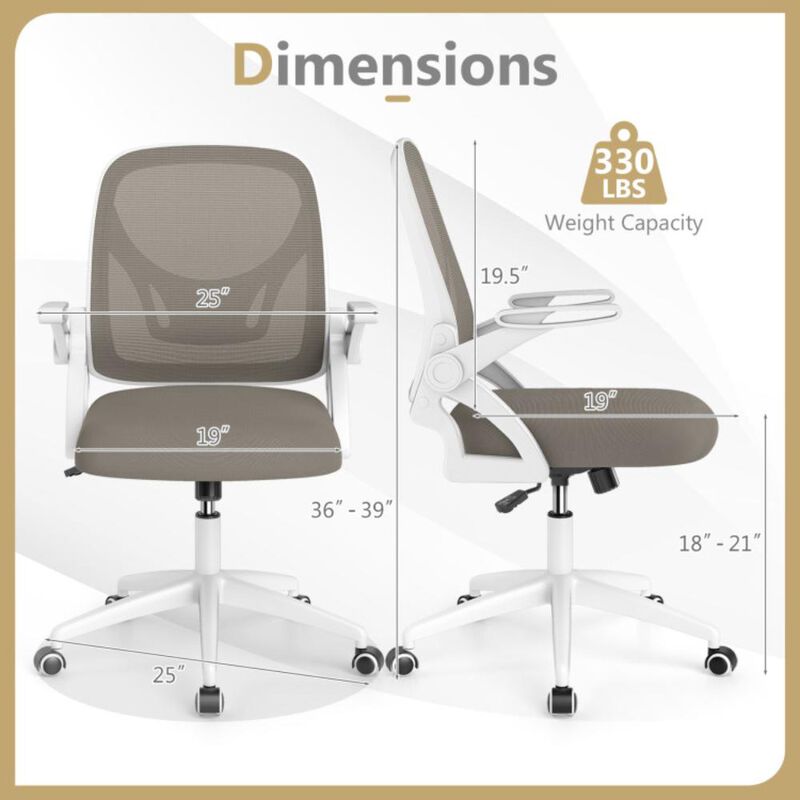 Hivvago Ergonomic Computer Desk Chair with Lumbar Support and Flip-up Arms