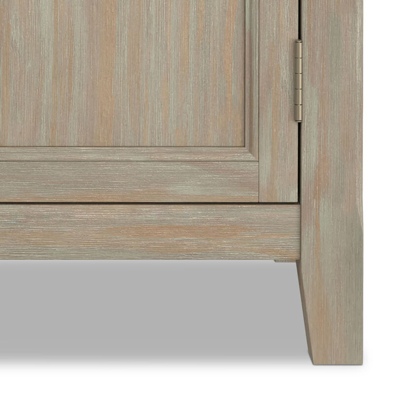 Burlington SOLID WOOD 30 inch Wide Transitional Low Storage Cabinet in Distressed Grey