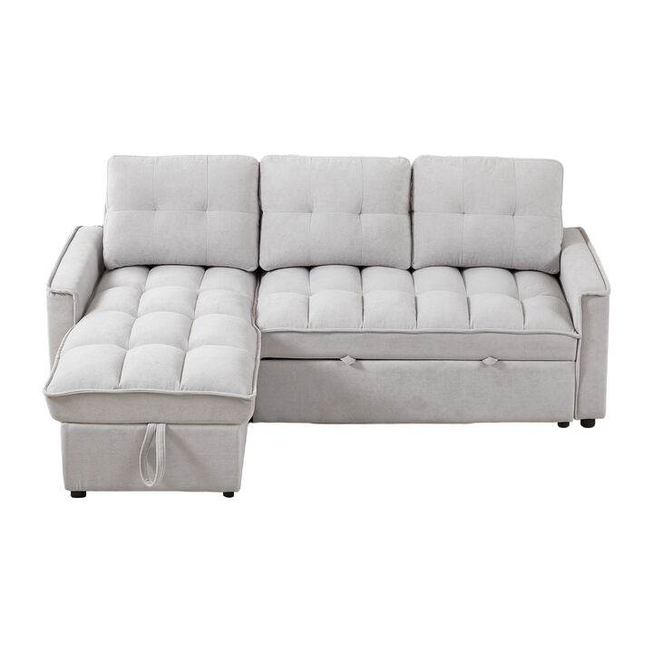 Merax L-Shaped Sectional Sofa with Arm Side Organizer Pocket Features
