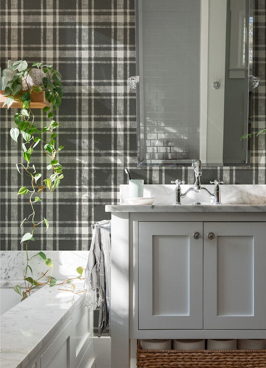 Antoine Charcoal Flannel Wallpaper (Set of 2)