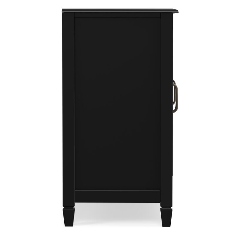 Connaught SOLID WOOD 60 inch Wide Traditional Wide Storage Cabinet Buffet in Black image number 5