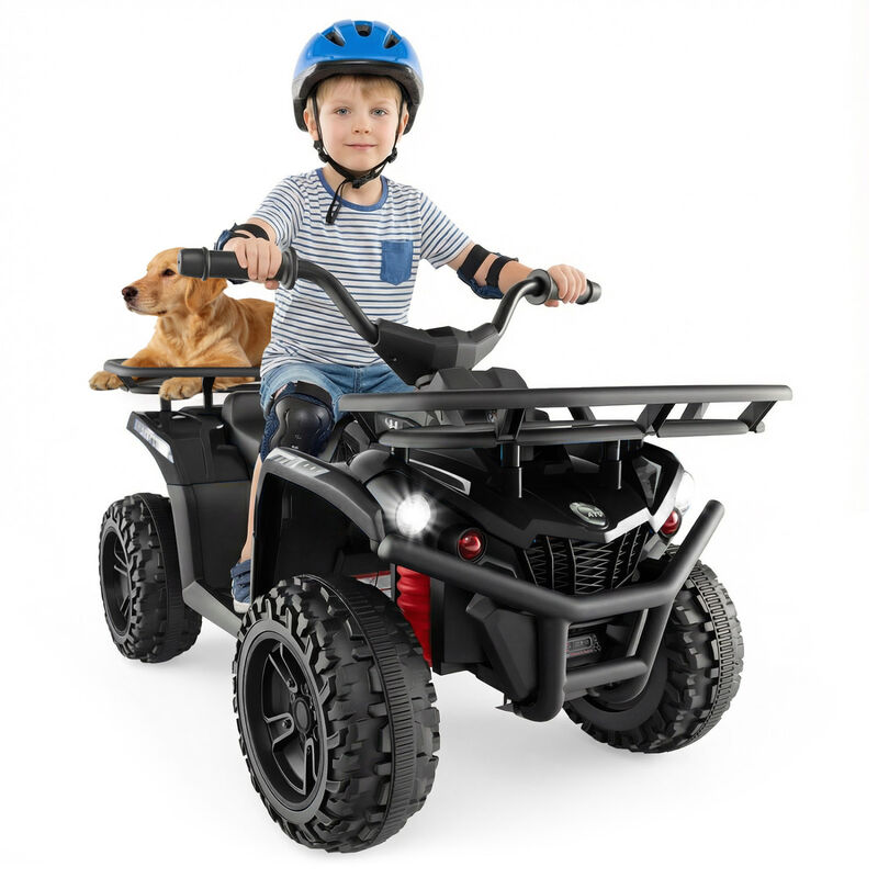 Kids Electric Ride On Quad with 24V Battery and LED Headlights for Outdoor Use image number 8