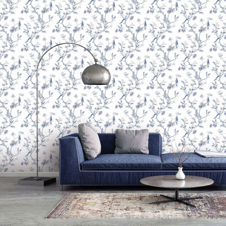 Secret Garden Classic Bird Trail Blue Wallpaper G78489