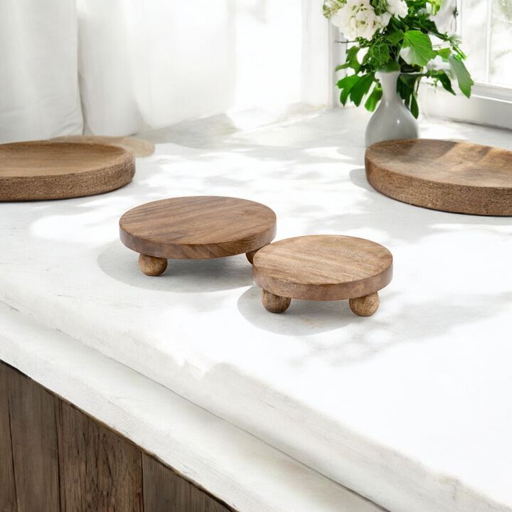 Round Riser Trays (Set of 2)