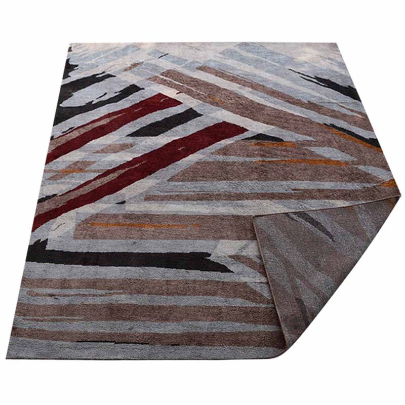 Rugsotic Carpets Hand Knotted Silk Size Area Rug Abstract Size NS1232 image number 4