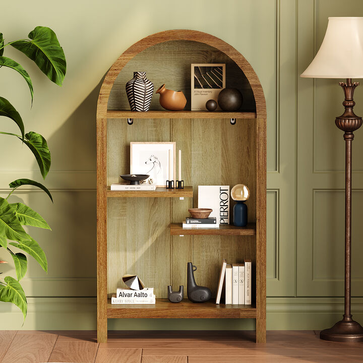 Sukpid Arched Top Freestanding Shelf Open Cabinet