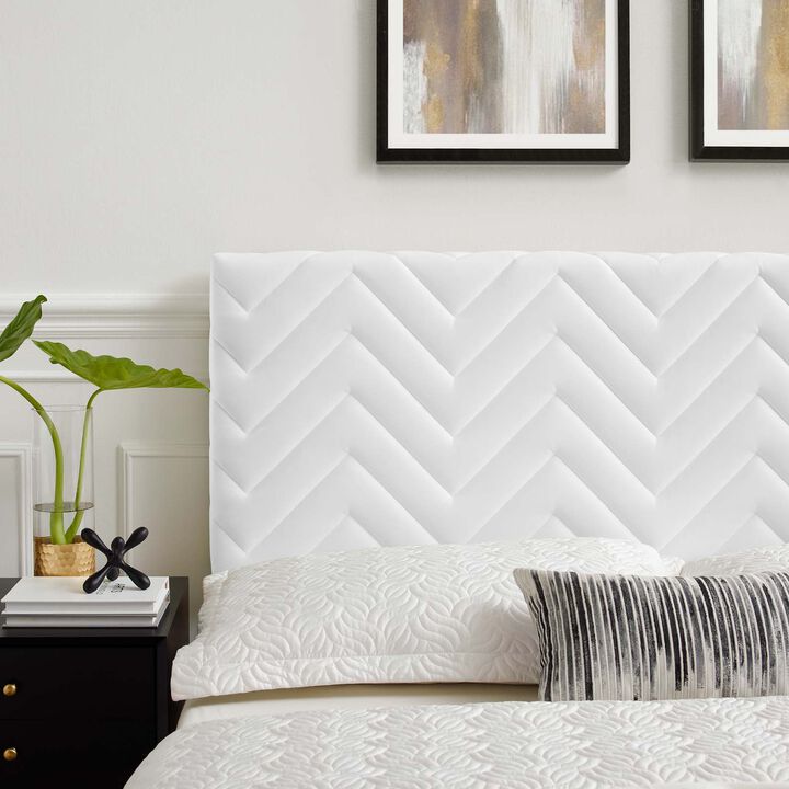 Modway - Mercy Chevron Tufted Performance Velvet Twin Headboard
