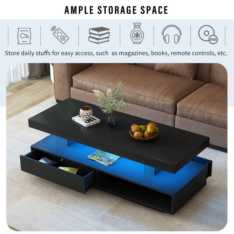 Pusost LED Light Coffee Table image number 6