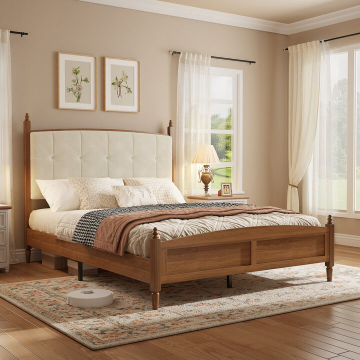 Schig Bed Frame Soft Padded Headboard
