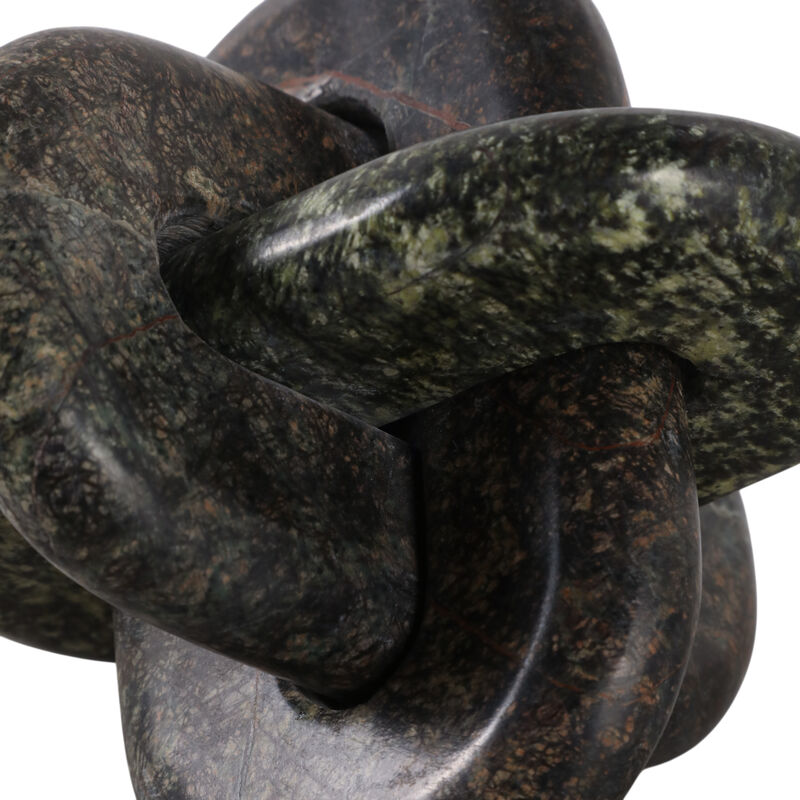 6" Green Forest Marble Knot image number 4