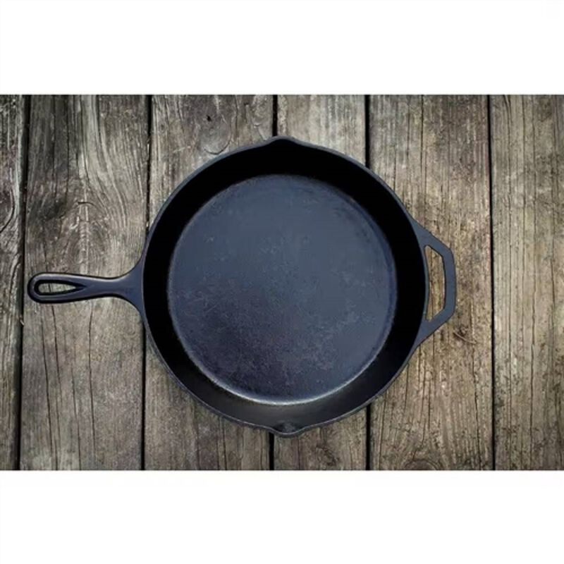 Versatile Cast Iron Skillet with Pour Spouts Great for Meats & Veggies