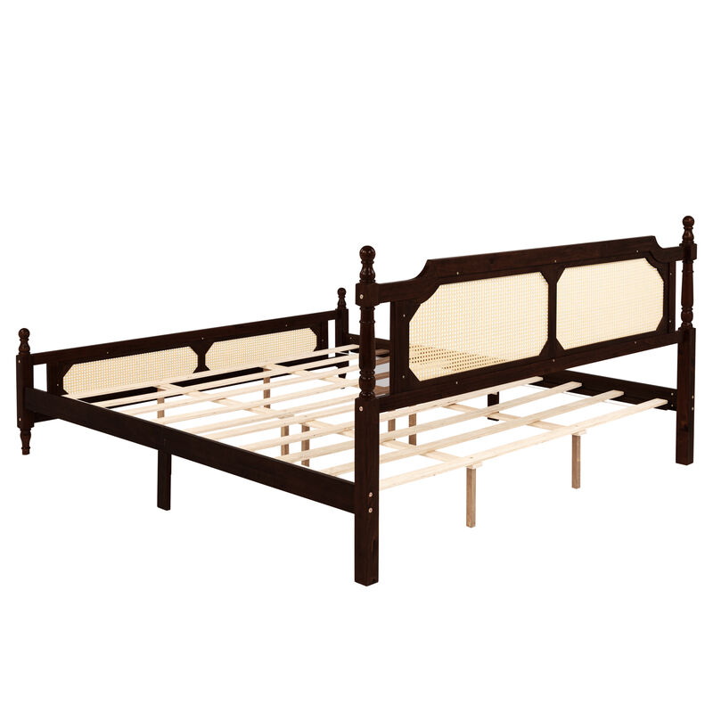 Woljod King Pine wooden Bed image number 3