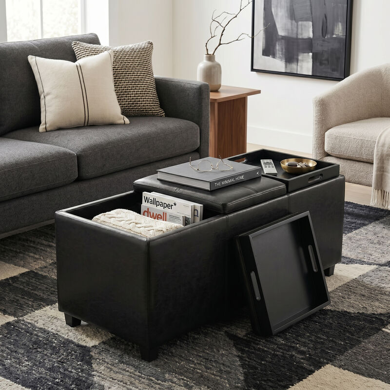 Simpli Home Avalon Storage Ottoman image number 3