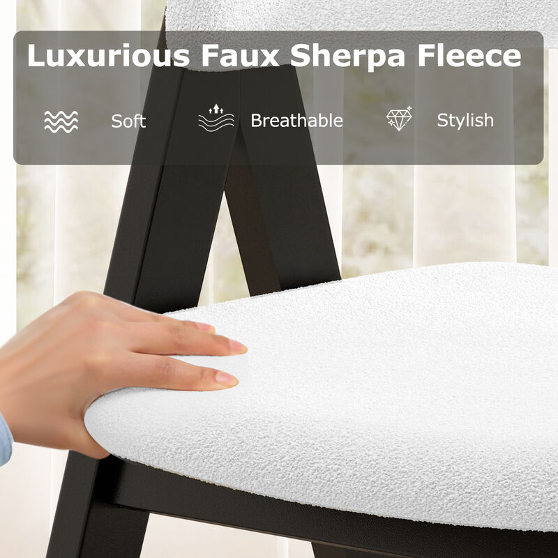 Set of 4 Farmhouse Fabric Dining Chairs with 5.5-Inch Padded Seats image number 4