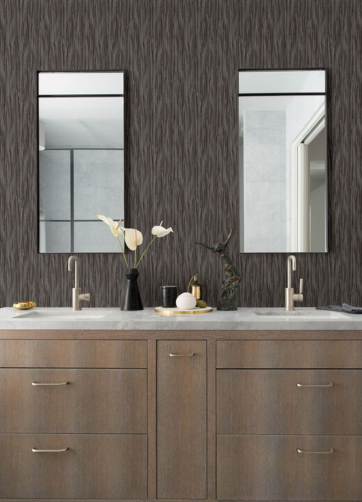 Kahuna Pewter Waves Wallpaper