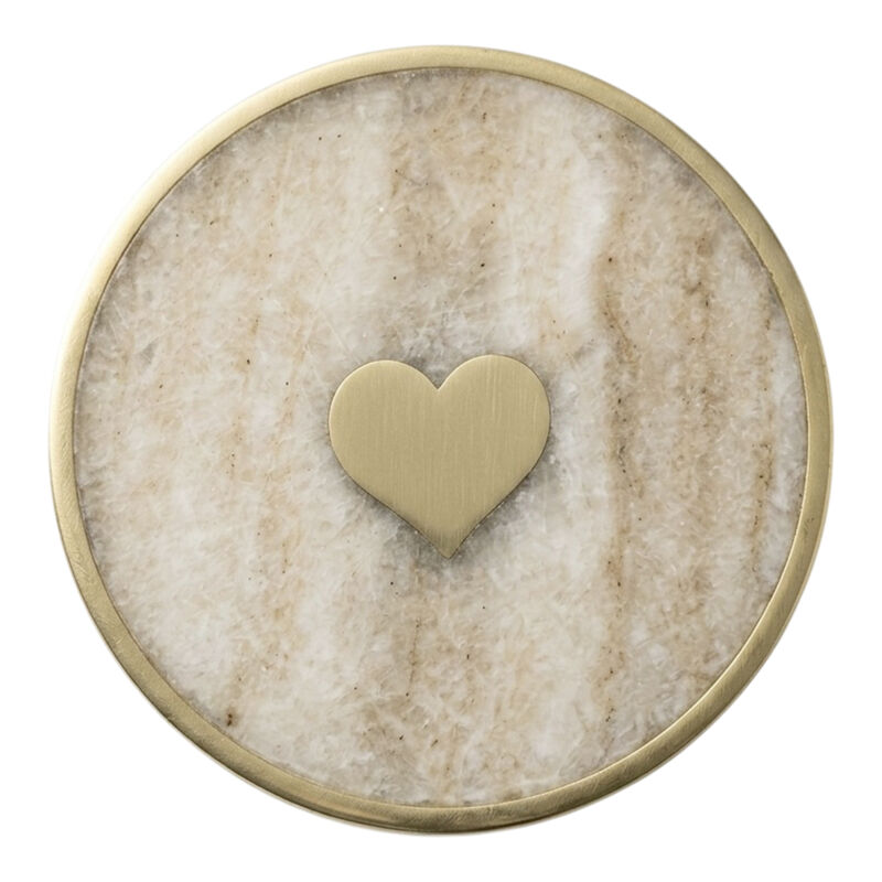 4" Round Box W/Heart Brass image number 2