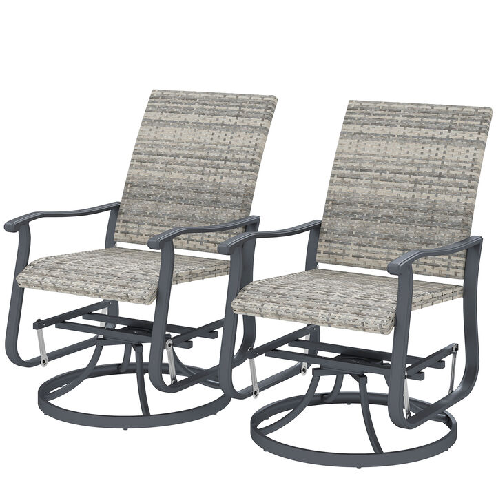 Hivvago Rattan Patio Glider Chair Set