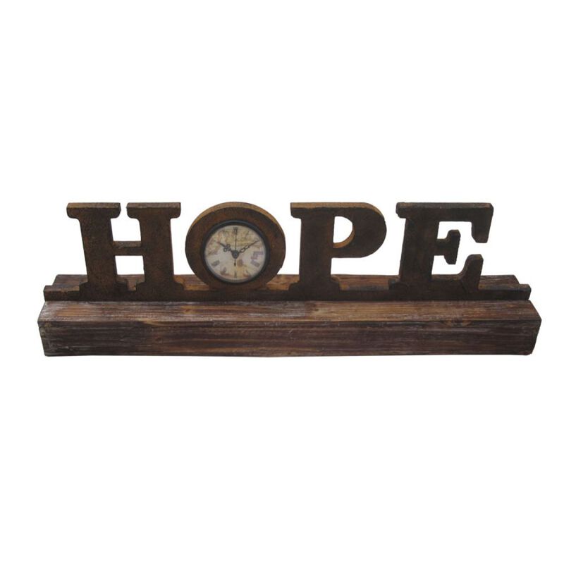 1" X 23" X 3" Brown Wood Decor  Clock