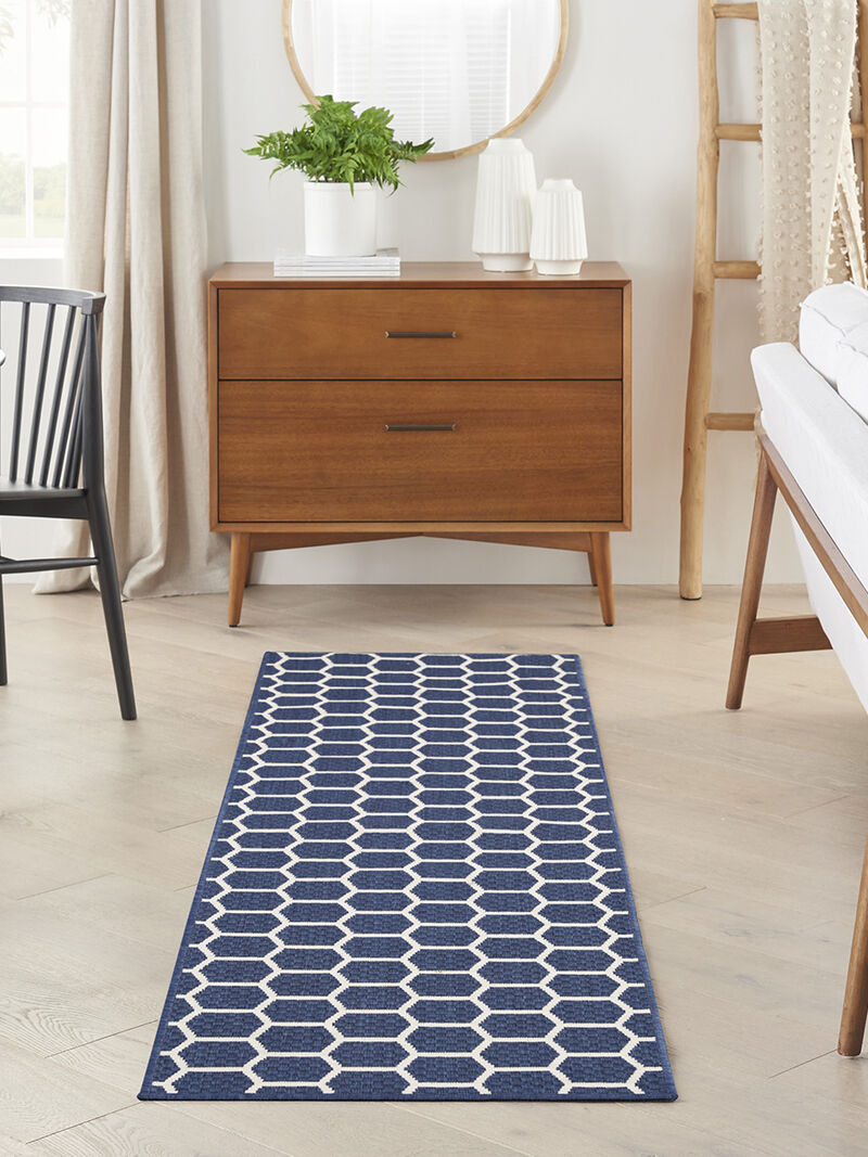 Twist Reversible TWS01 Navy 2' x 6' Rug