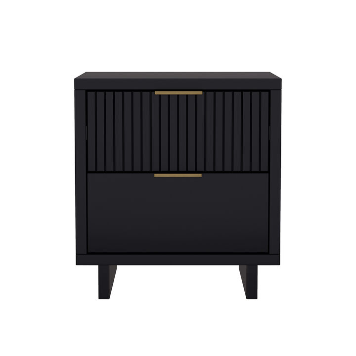 Elara Black Nightstand