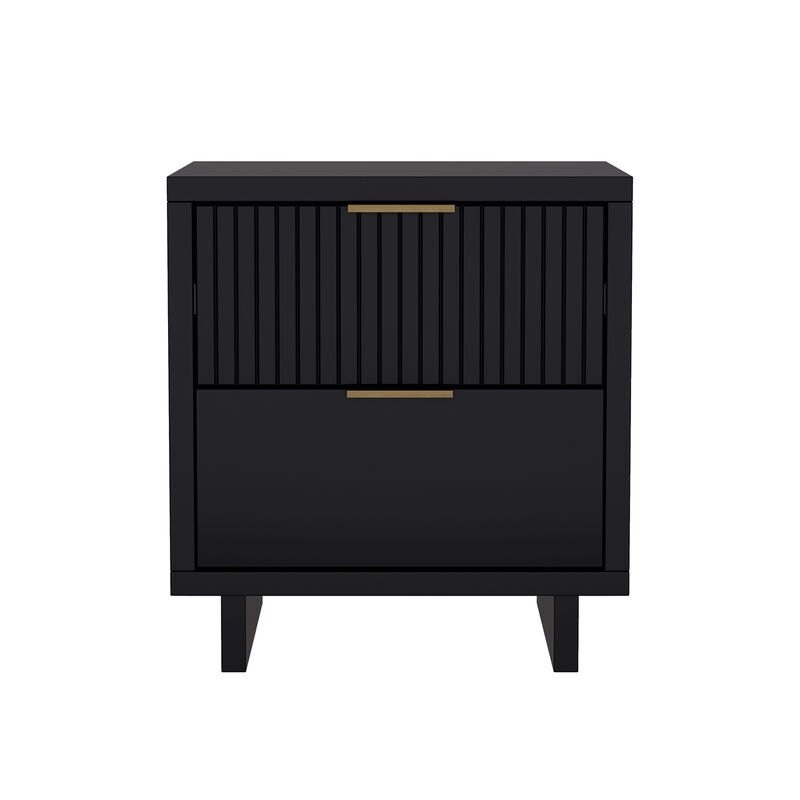 Elara Black Nightstand image number 0