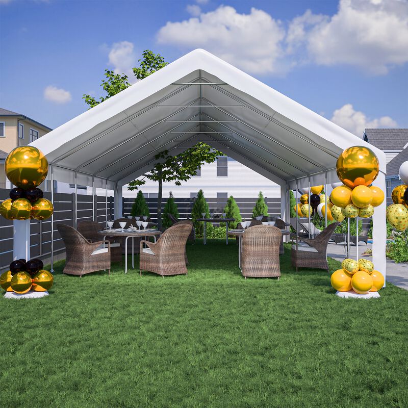 20x32 FT Party Tent with 3 Storage Bags & Removable Sidewalls, Outdoor Canopy Gazebo image number 2