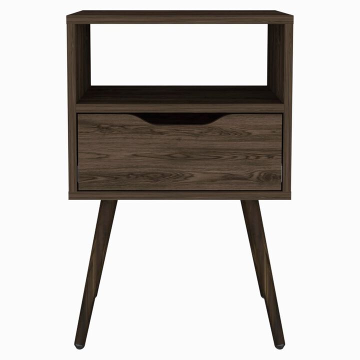 Streamdale Otom Nightstand, Dark Walnut