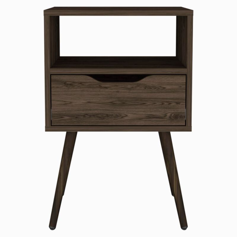 Streamdale Otom Nightstand, Dark Walnut