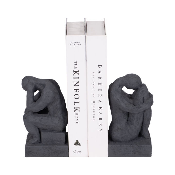 S/2 7" Thinking Man Bookends