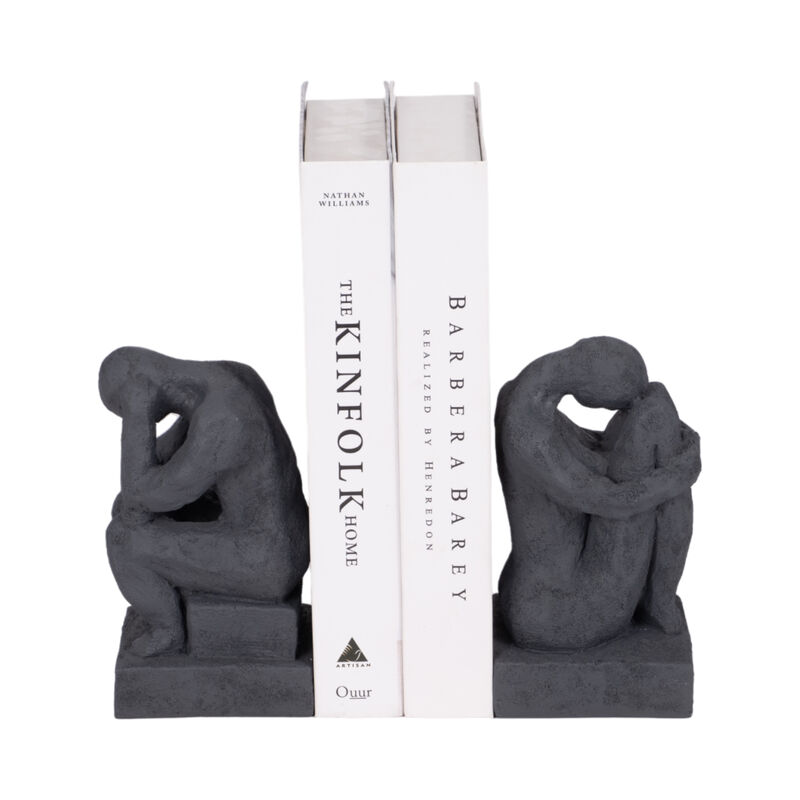 S/2 7" Thinking Man Bookends image number 1