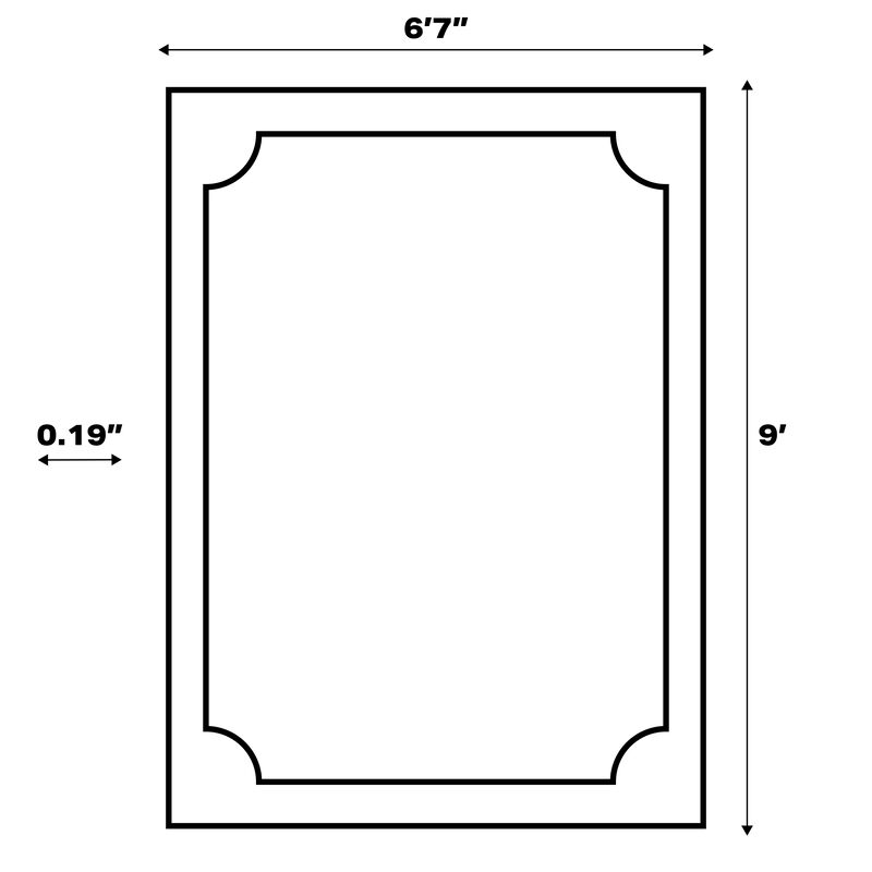 Margot Modern Geometric Arch Stripe Indoor/Outdoor Shaped Area Rug
