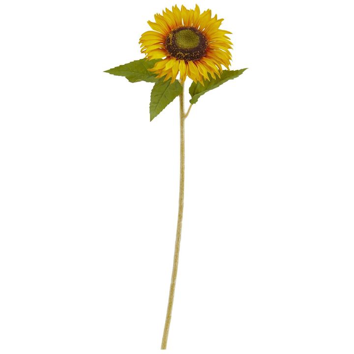 Nearly Natural 24-in Sunflower Artificial Flower (Set of 12)