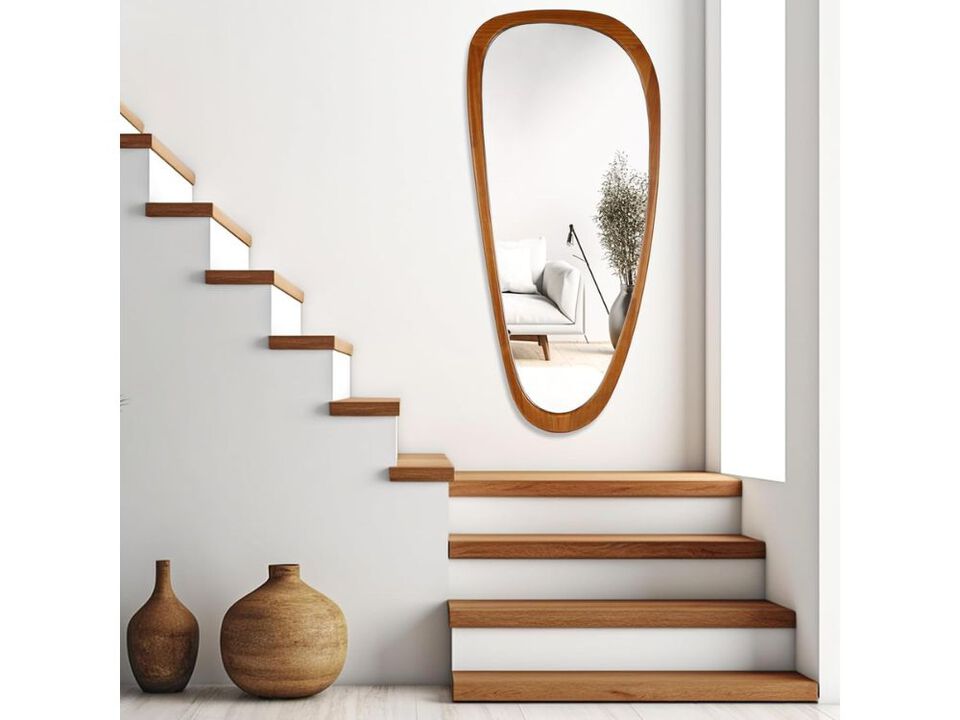 Asymmetrical Full Length Mirror &ndash; Irregular Boho Wall Decor for Bedroom, Living Room, Entryway