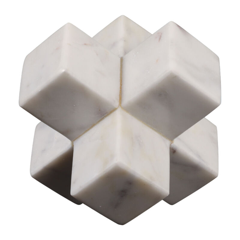 Marble 6" Jack Deco, White image number 4