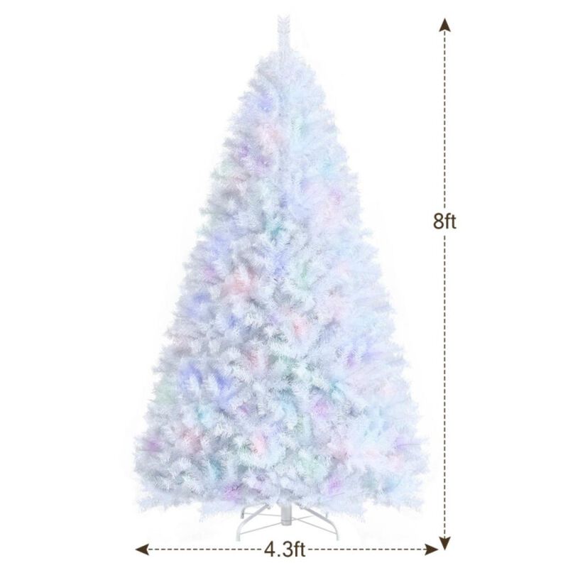 Hivvago Artificial Christmas Tree with Iridescent Branch Tips and Metal Base