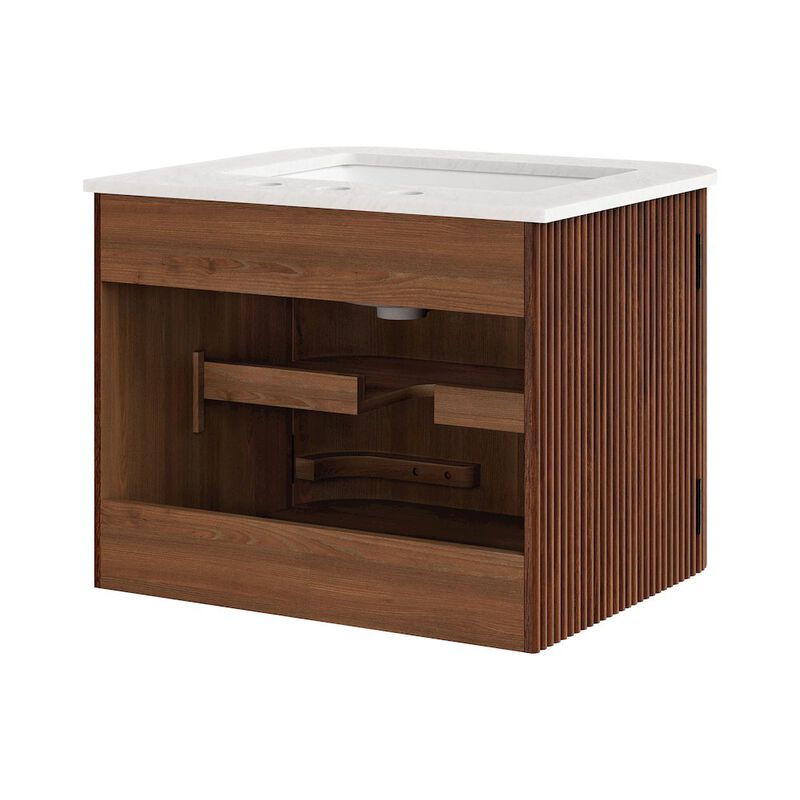 Zia 24" Wall-Mount Bathroom Vanity with Marble Sink image number 4