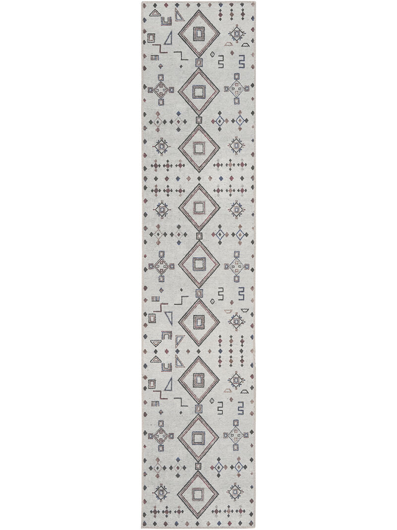 Machine Washable Series 1 SR108 Ivory/Multicolor 2' x 6' Rug