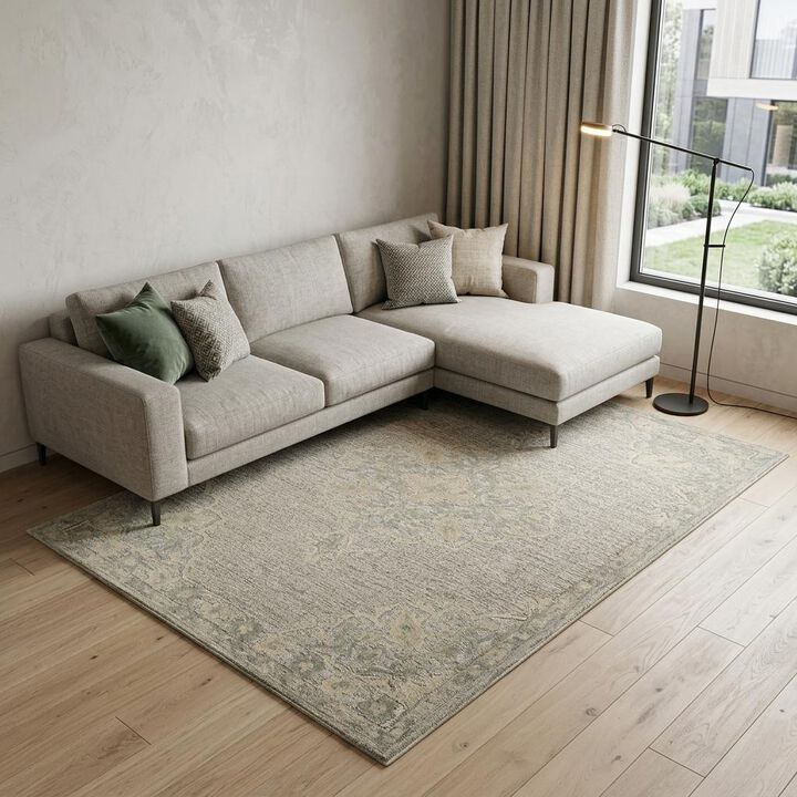 HomeRoots 8' X 10' Blue Wool Hand Tufted Area Rug