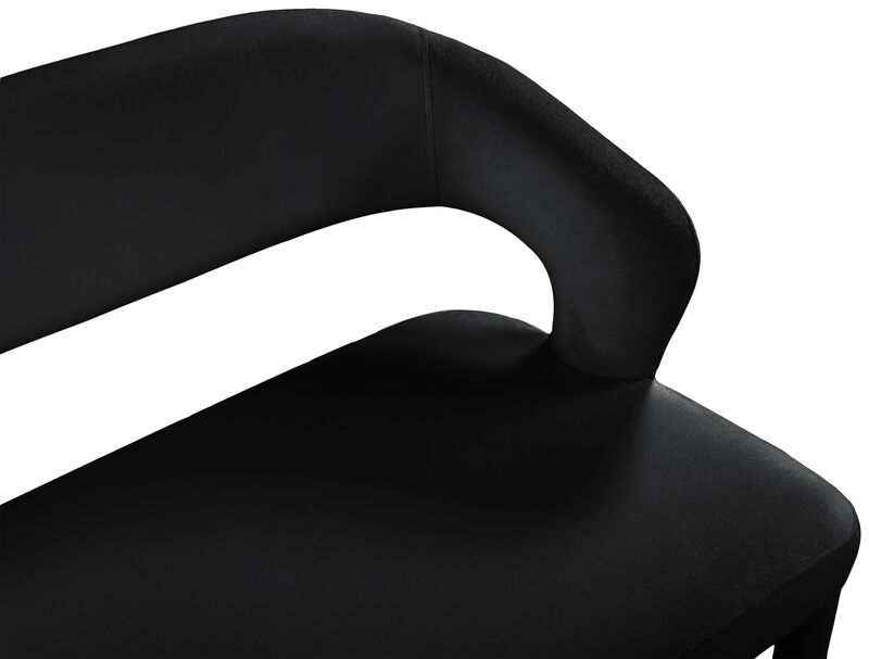 Meridian Furniture Destiny Black Velvet Bench image number 5