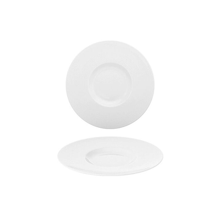 Porcelain Madrid dia.11.25" Round White Porcelain Plate