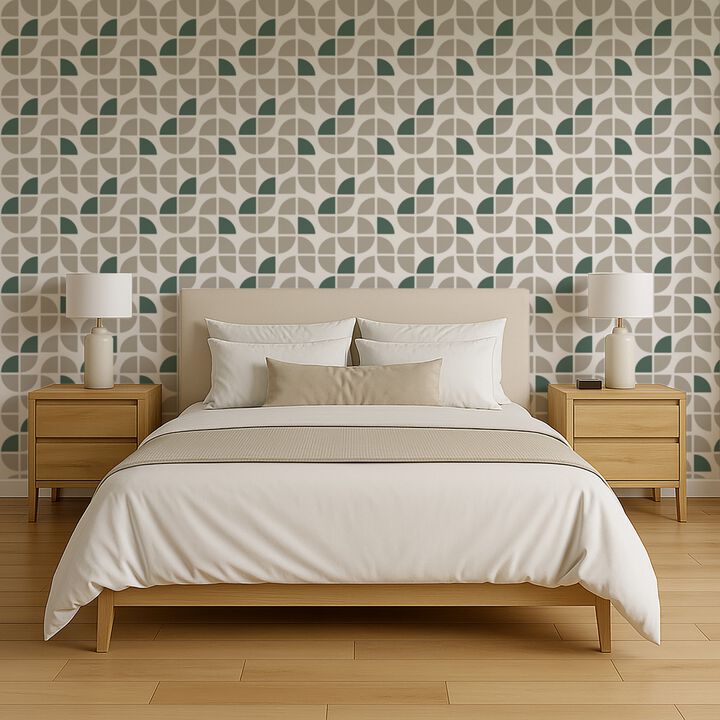 Mod Geo Crescents Peel and Stick Wallpaper