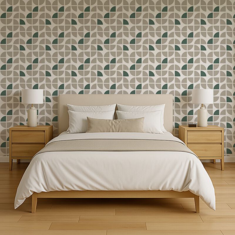 Mod Geo Crescents Peel and Stick Wallpaper image number 3