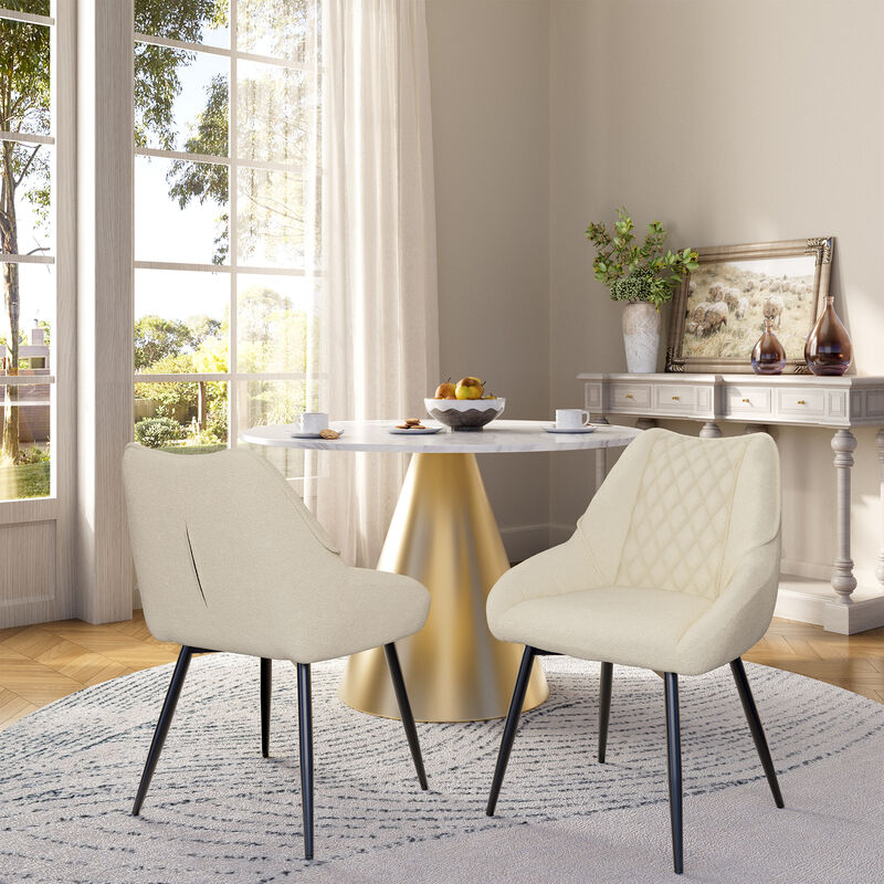 Fabric Soft Dining Chairs (Set of 2) image number 2