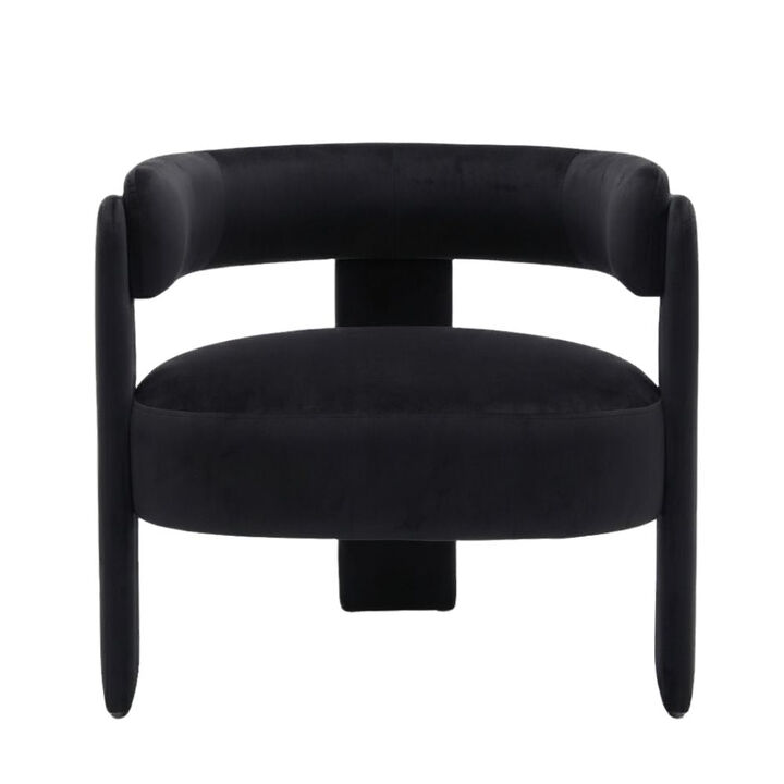 Envelor Modern Velvet Wingback Accent Armchair