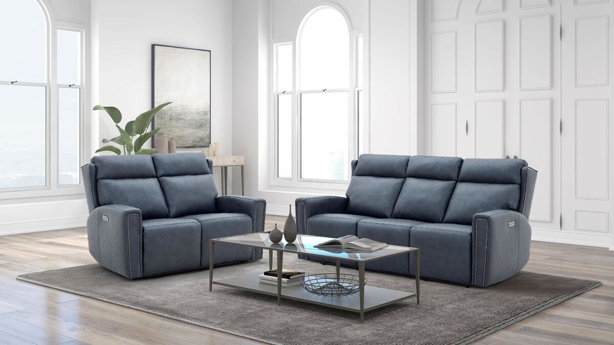 Alexander Leather Power Loveseat