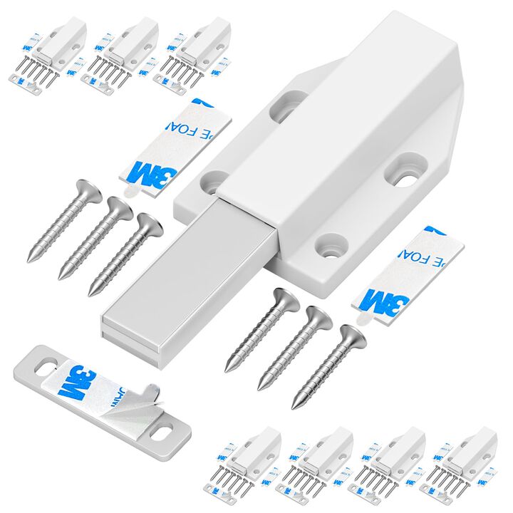 Magnetic Push Latch Without Nail Installation Tonitrui Heavy Duty Magnetic Touch Latches for Large Door Push Release Latch Kitch