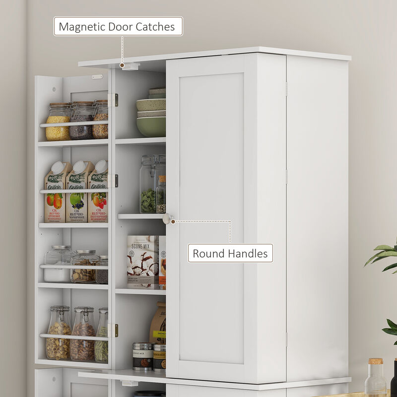 Hivvago 4-Door Kitchen Storage Cabinet with Shelves image number 6