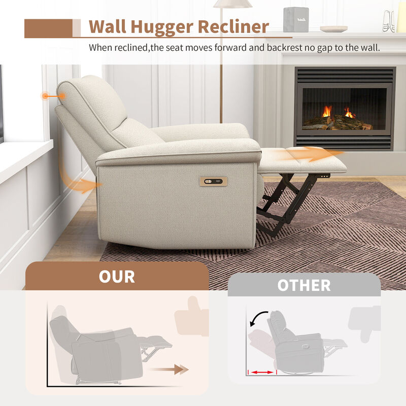 360&deg; Swivel Rocker Recliner Chair, Swivel Nursery Rocking Chair, Glider Chair, Rocking Swivel Recliners image number 4