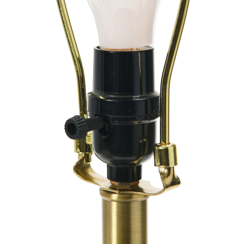 14 Inches Round Stoneware Desk Lamp image number 4