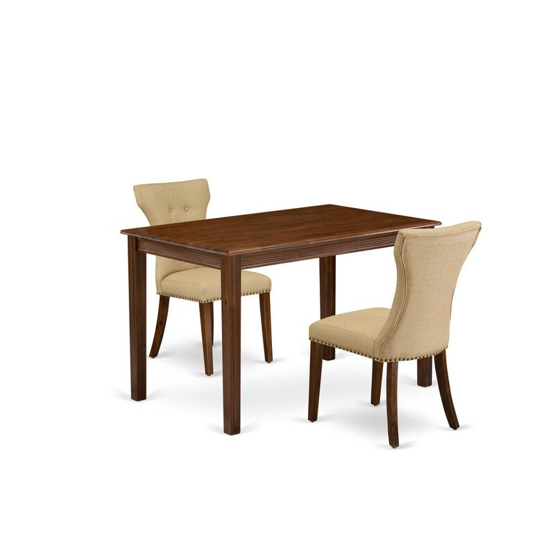 3 Piece Dining Set Includes a Rectangle Kitchen Dining Table